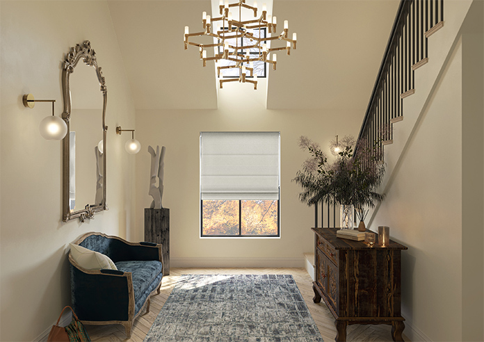 Knutsford, Toasted Grey - Motorised Roman Blind - Image 5